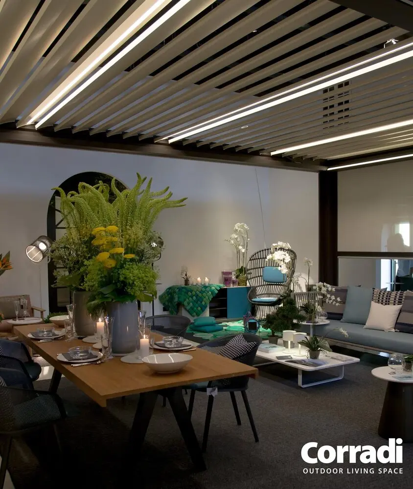 Bioclimatics Maestro pergola bioclimatica con illuminazione