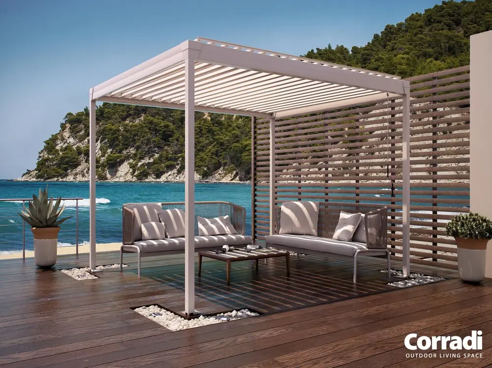 Eteria pergola bioclimatica in alluminio