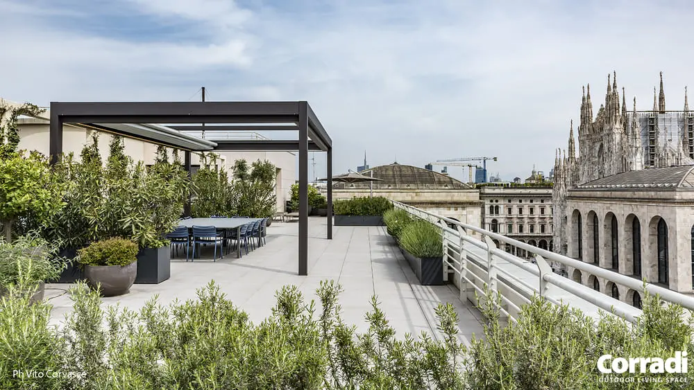 Pergotenda ® Maestro pergola autoportante per terrazzo